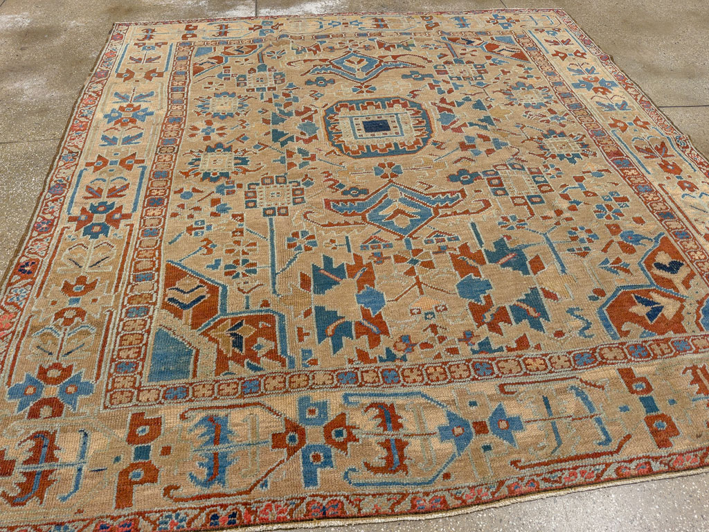 Antique Persian Heriz Square Carpet, No.23118 - Gss
