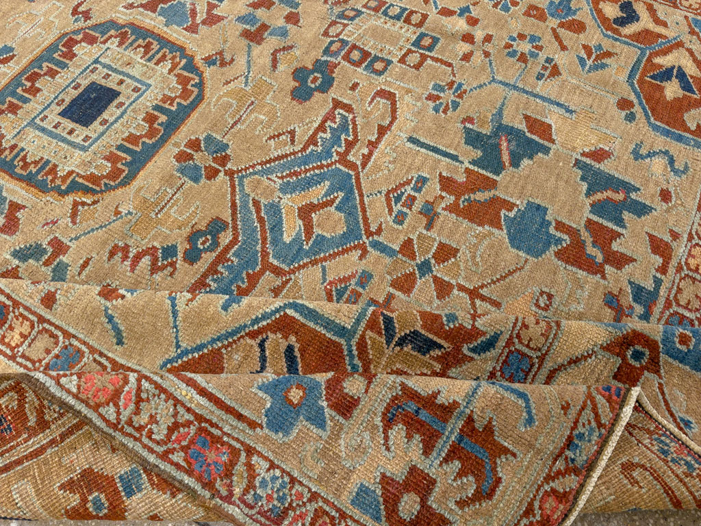 Antique Persian Heriz Square Carpet, No.23118 - Gss