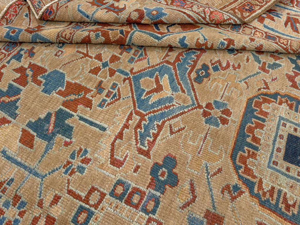 Antique Persian Heriz Square Carpet, No.23118 - Gss
