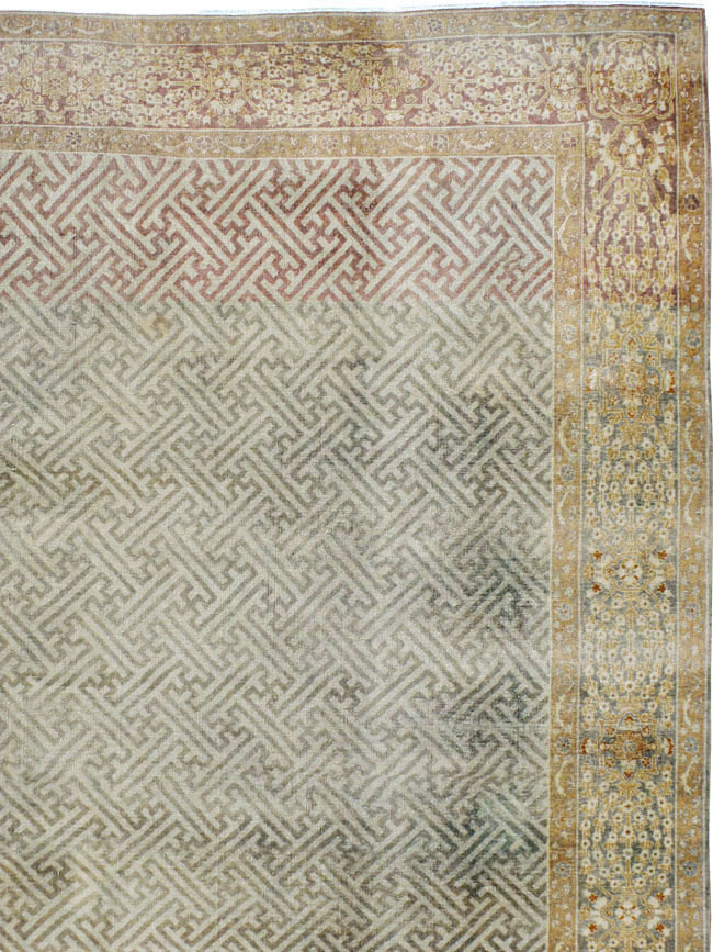 Antique Indian Lahore Carpet, No.23122 - Gss