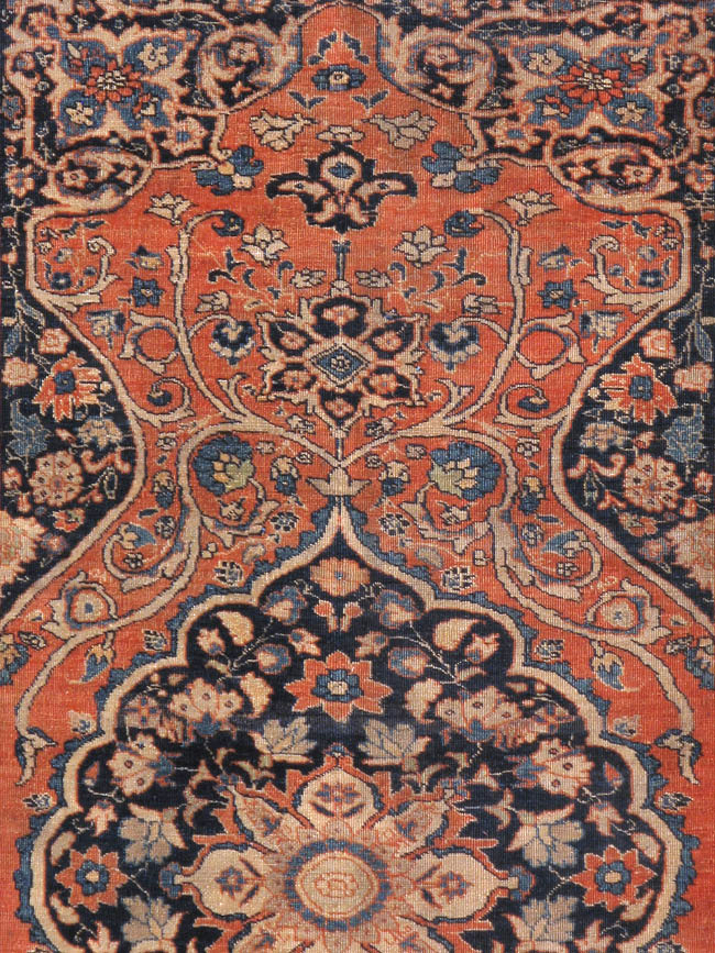 Antique Persian Tabriz Accent Rug, No.23163 - Gss