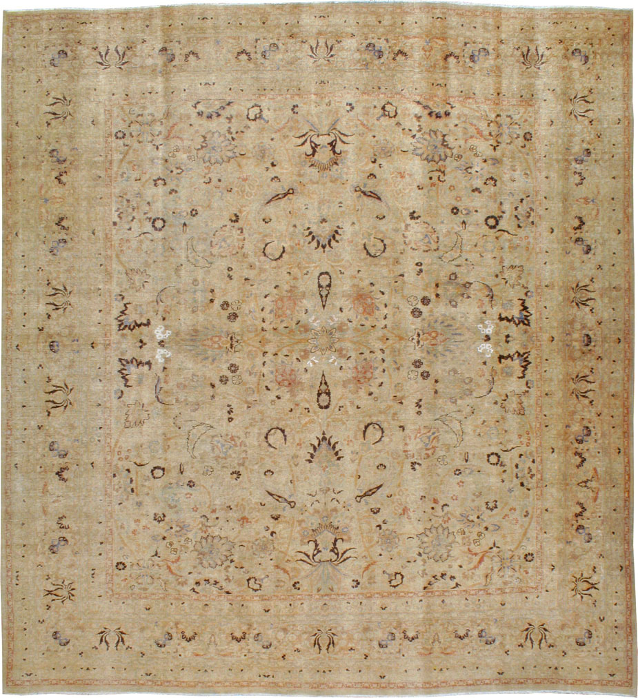 Antique Persian Mashad Square Carpet, No.23194 - Gss