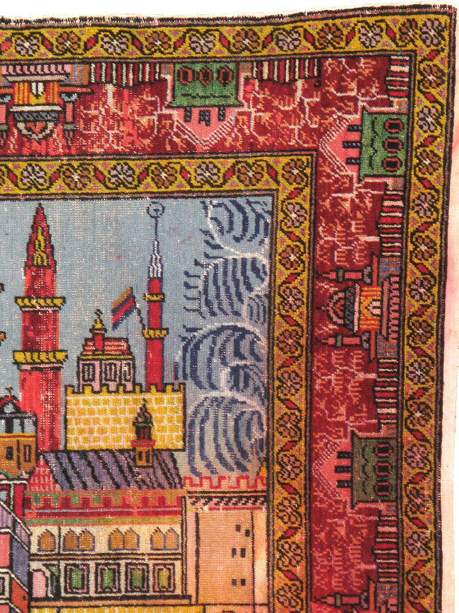 Vintage Anatolian Pictorial Rug, No.23202 - Gss