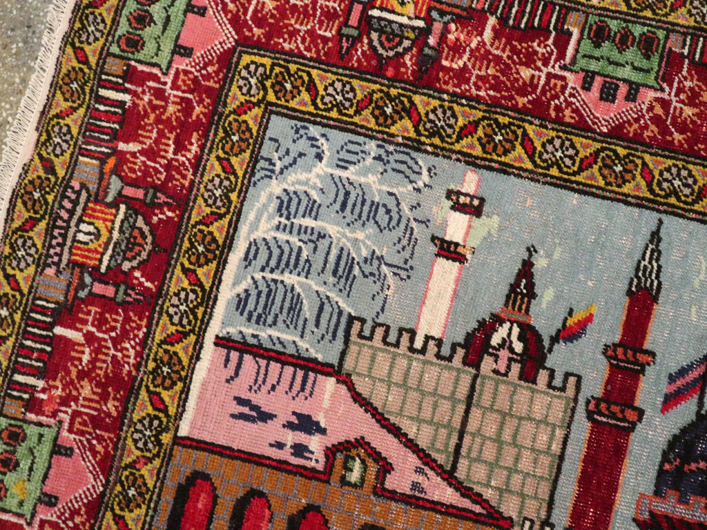 Vintage Anatolian Pictorial Rug, No.23202 - Gss