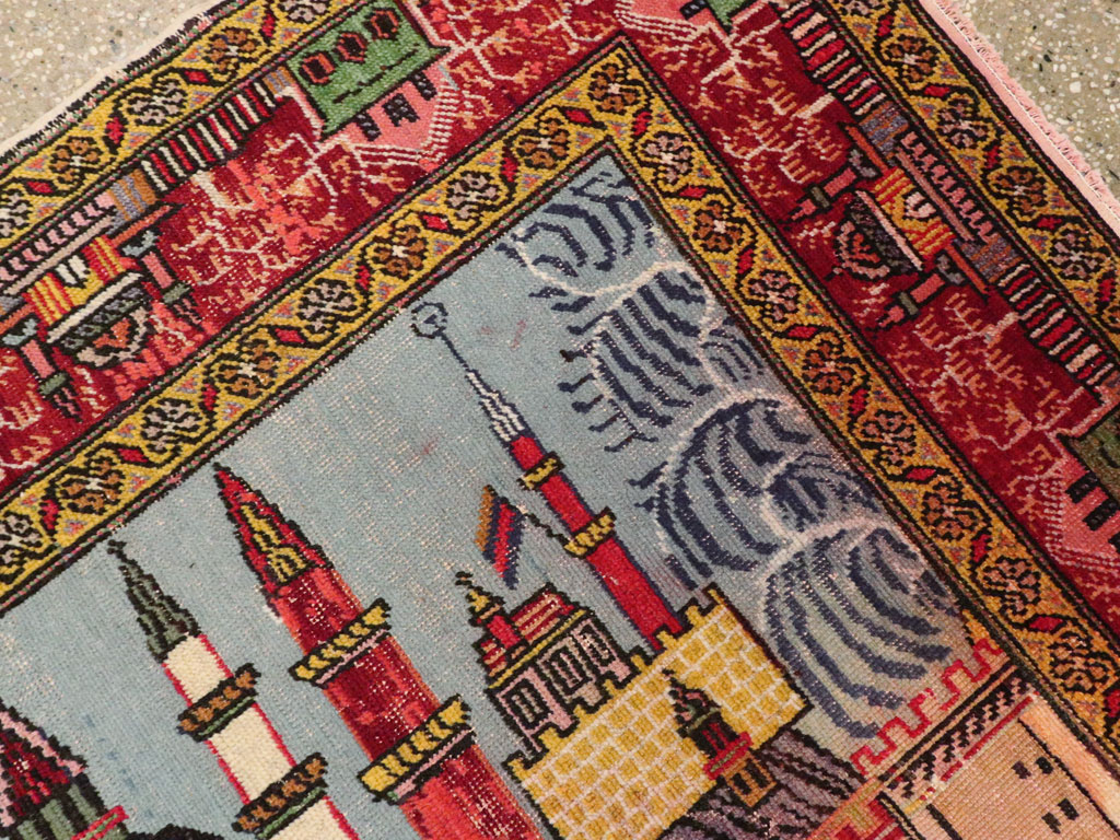 Vintage Anatolian Pictorial Rug, No.23202 - Gss