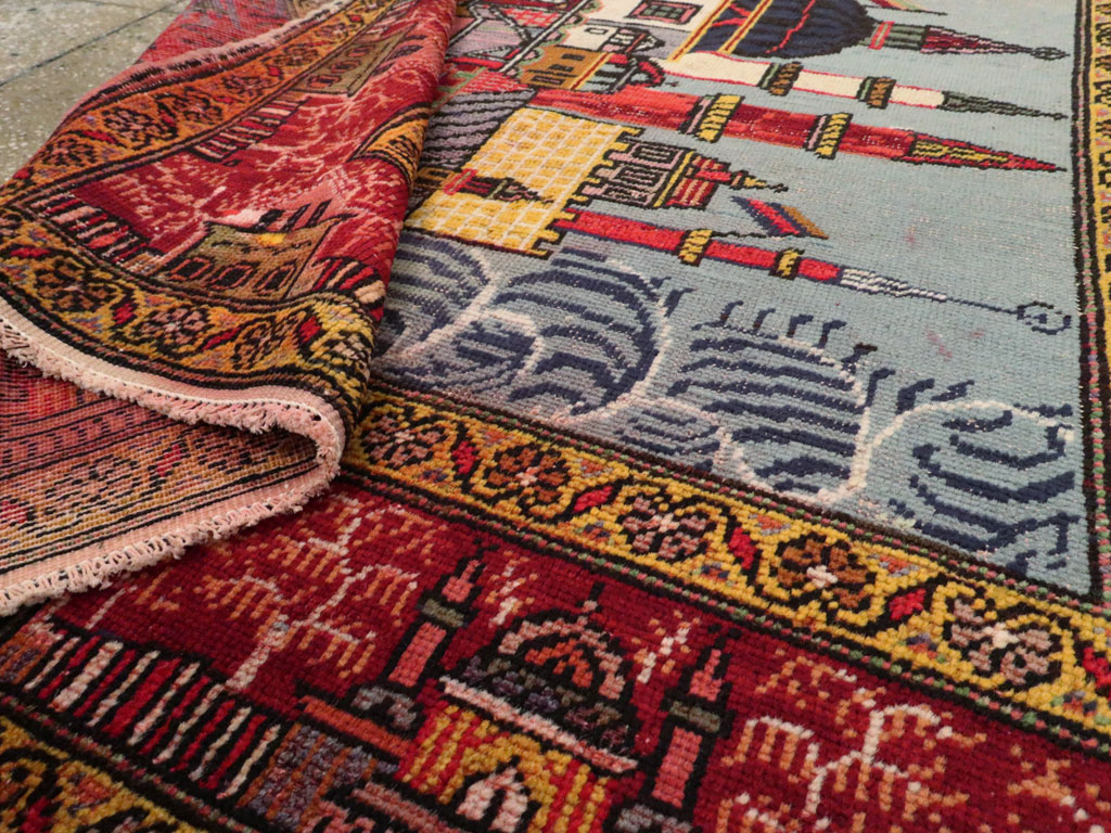 Vintage Anatolian Pictorial Rug, No.23202 - Gss