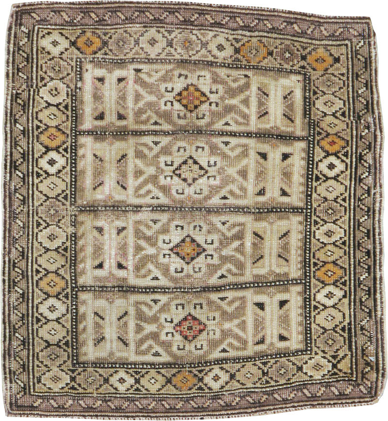 Antique Caucasian Shirvan Square Rug, No.23230 - Gss