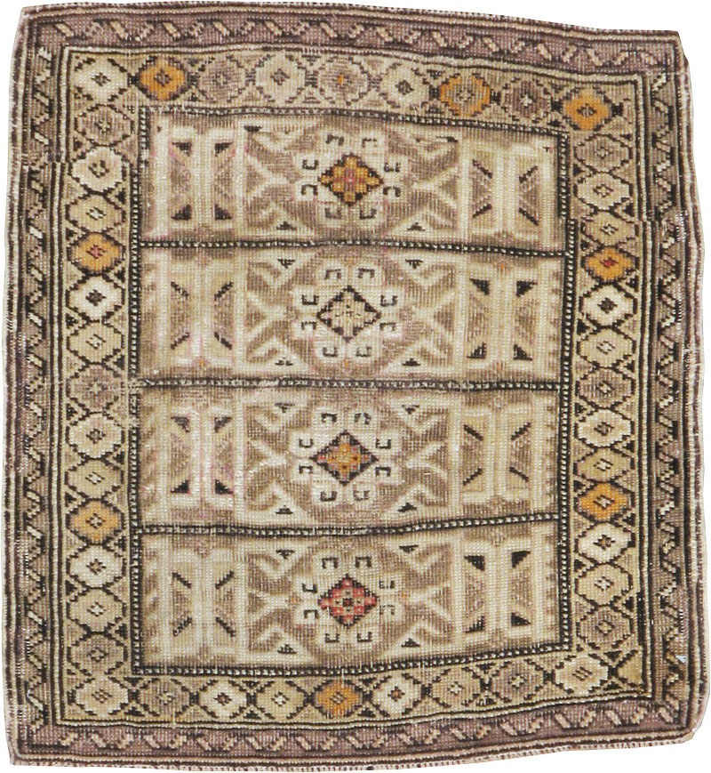 Antique Caucasian Shirvan Square Rug, No.23230 - Gss