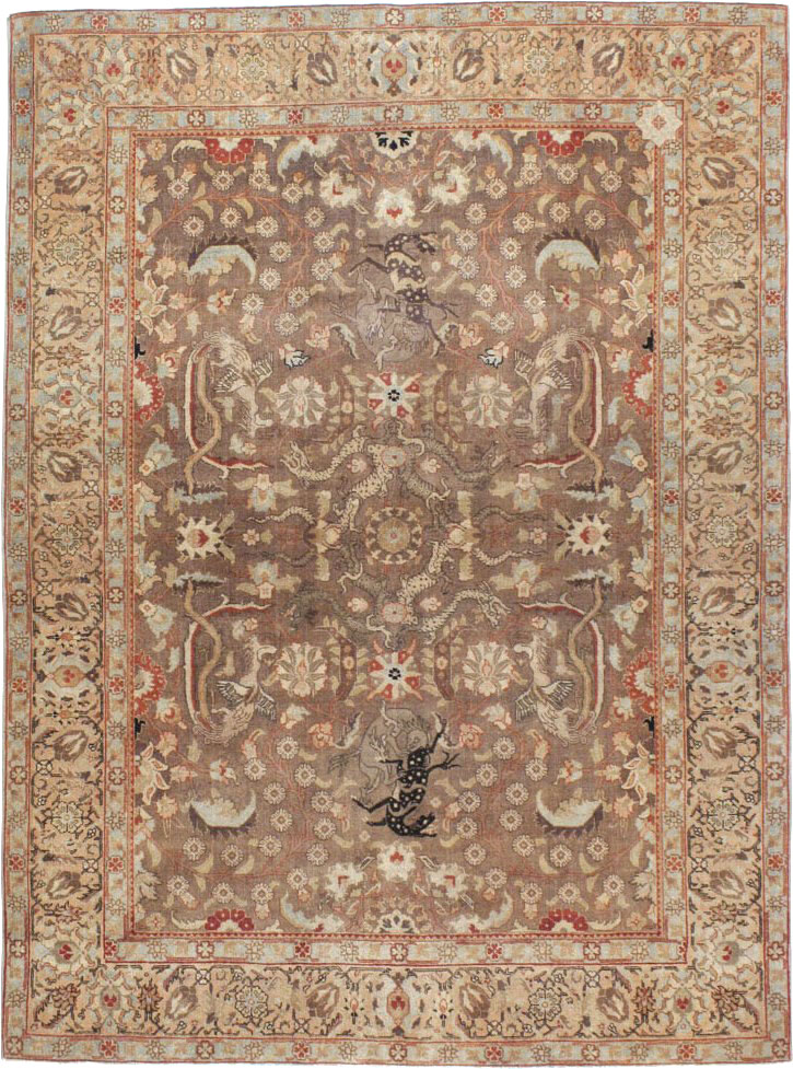 Vintage Persian Tabriz Rug, No.23250 - Gss