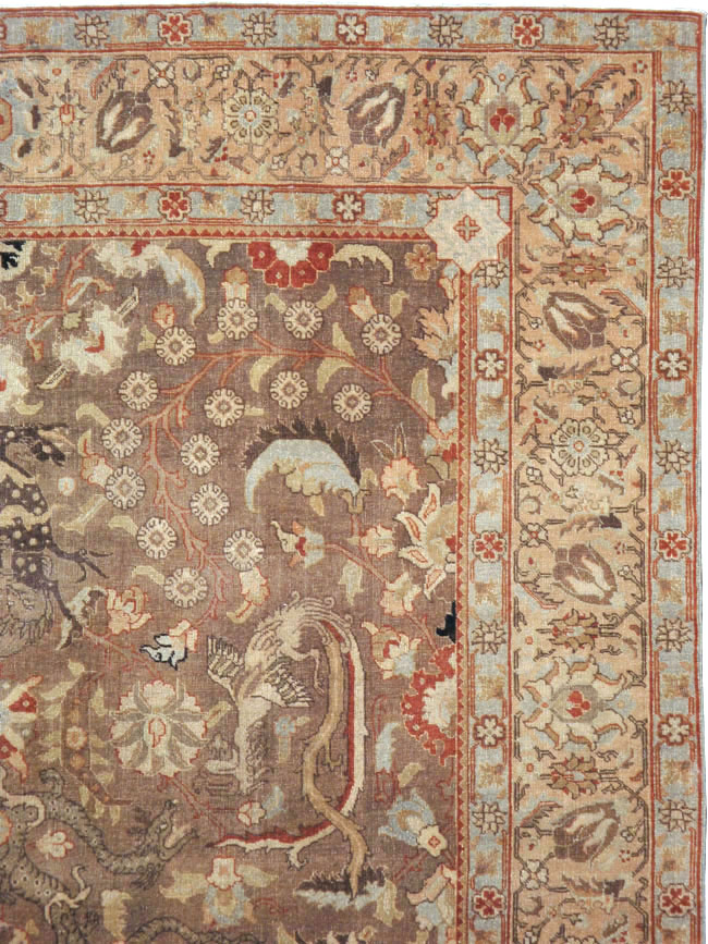Vintage Persian Tabriz Rug, No.23250 - Gss