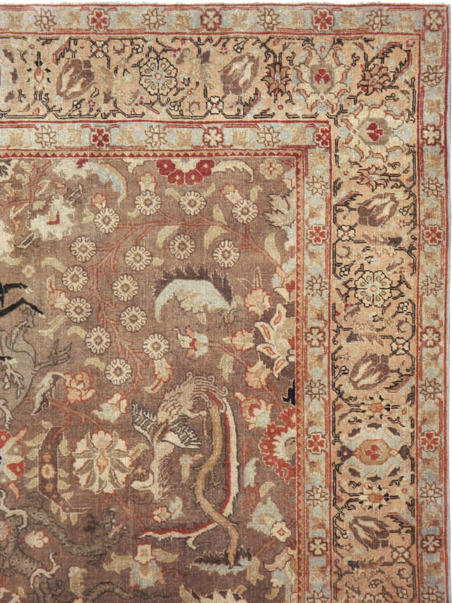 Vintage Persian Tabriz Rug, No.23250 - Gss