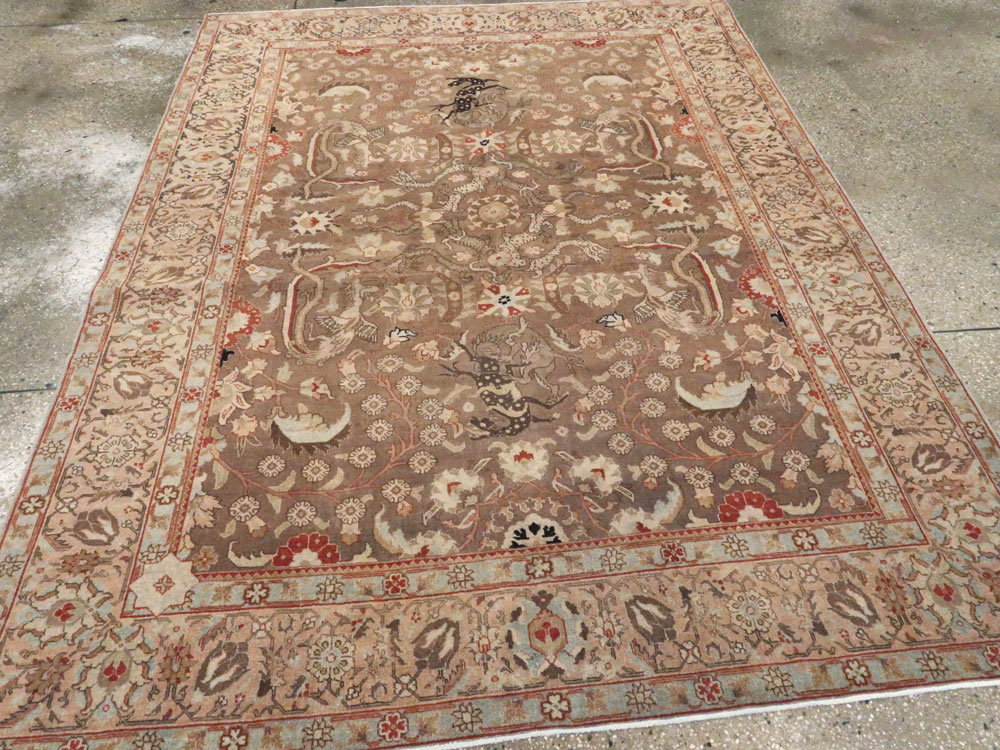 Vintage Persian Tabriz Rug, No.23250 - Gss