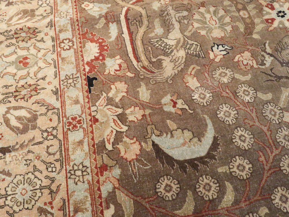 Vintage Persian Tabriz Rug, No.23250 - Gss