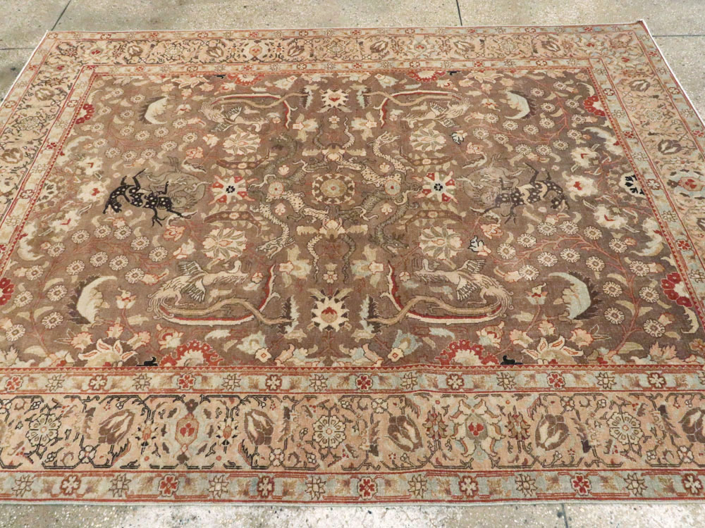 Vintage Persian Tabriz Rug, No.23250 - Gss