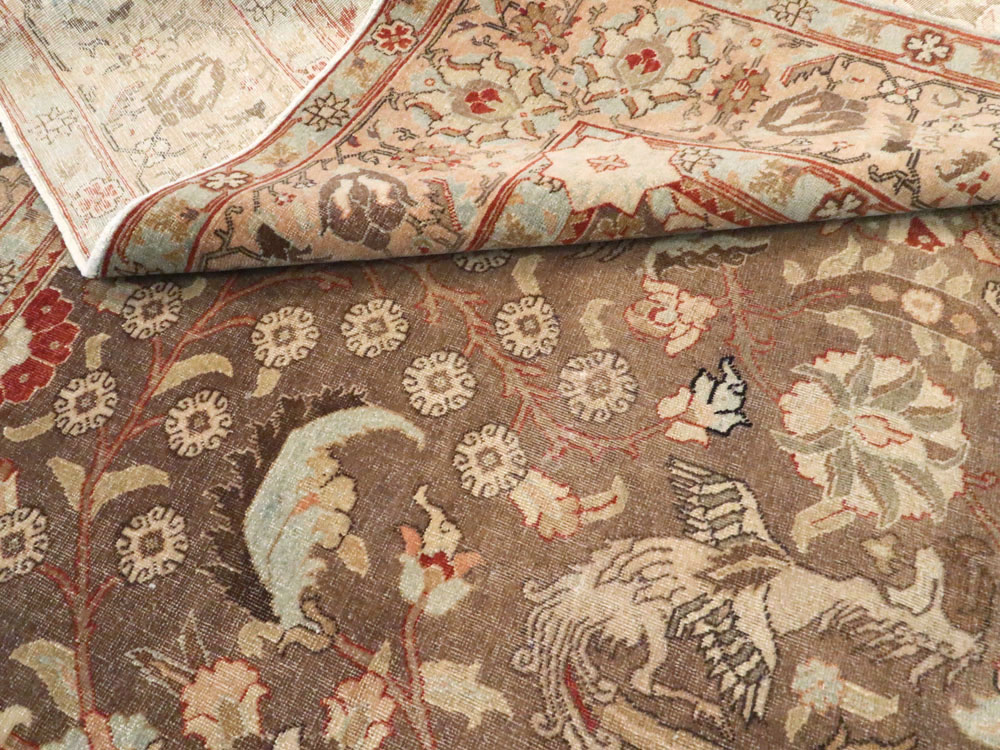 Vintage Persian Tabriz Rug, No.23250 - Gss