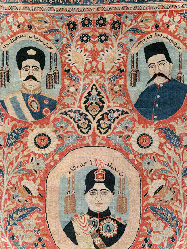 Antique Persian Pictorial Khorassan Room Size Carpet, No.23267 - Gss