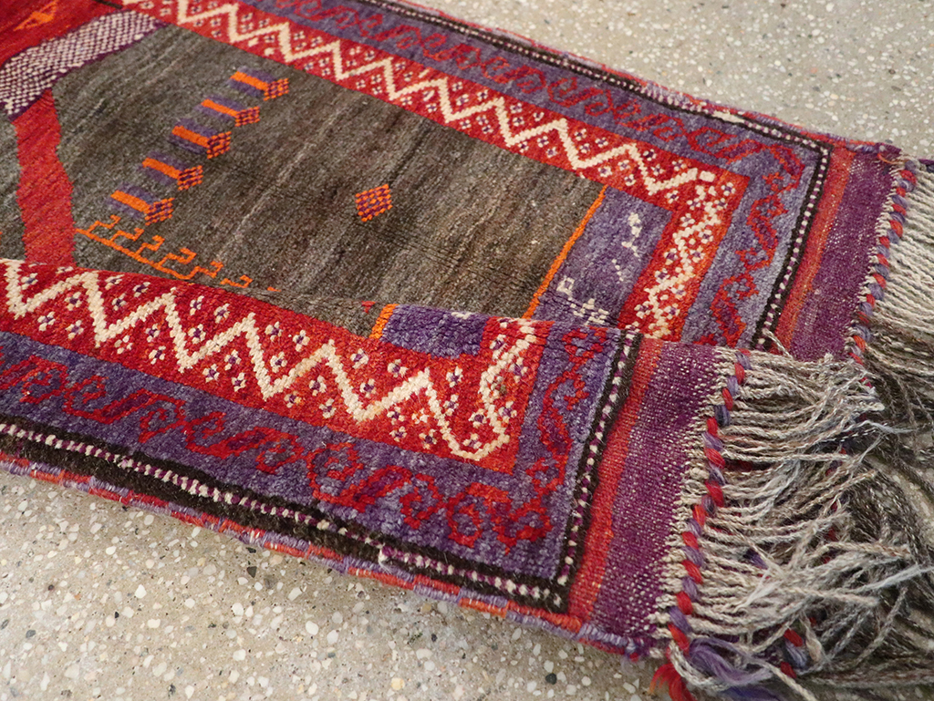 Vintage Afghan Baluch Pictorial Rug, No.23270 - Gss
