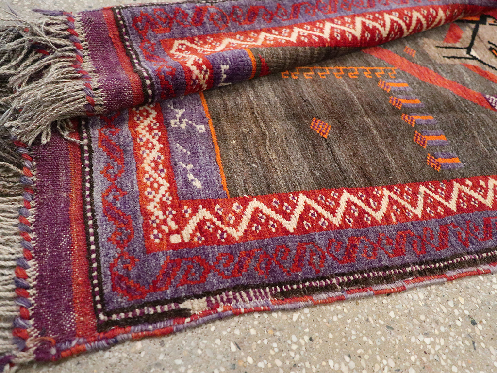 Vintage Afghan Baluch Pictorial Rug, No.23270 - Gss