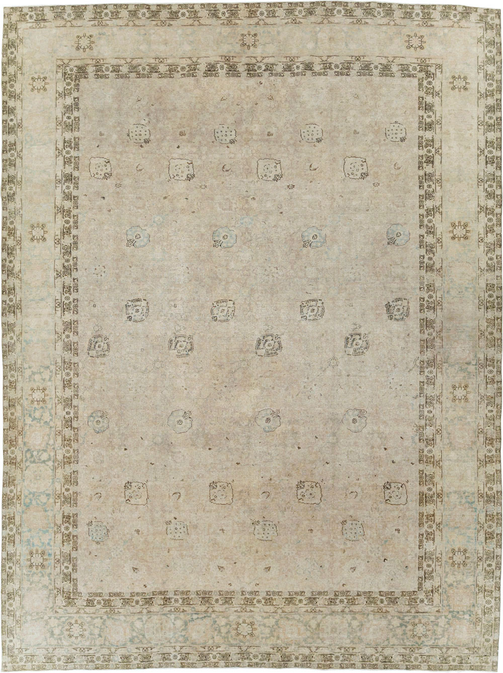 Antique Persian Tabriz Large Room Size Carpet, No.23283 - Gss