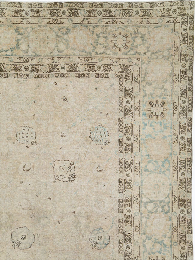 Antique Persian Tabriz Large Room Size Carpet, No.23283 - Gss