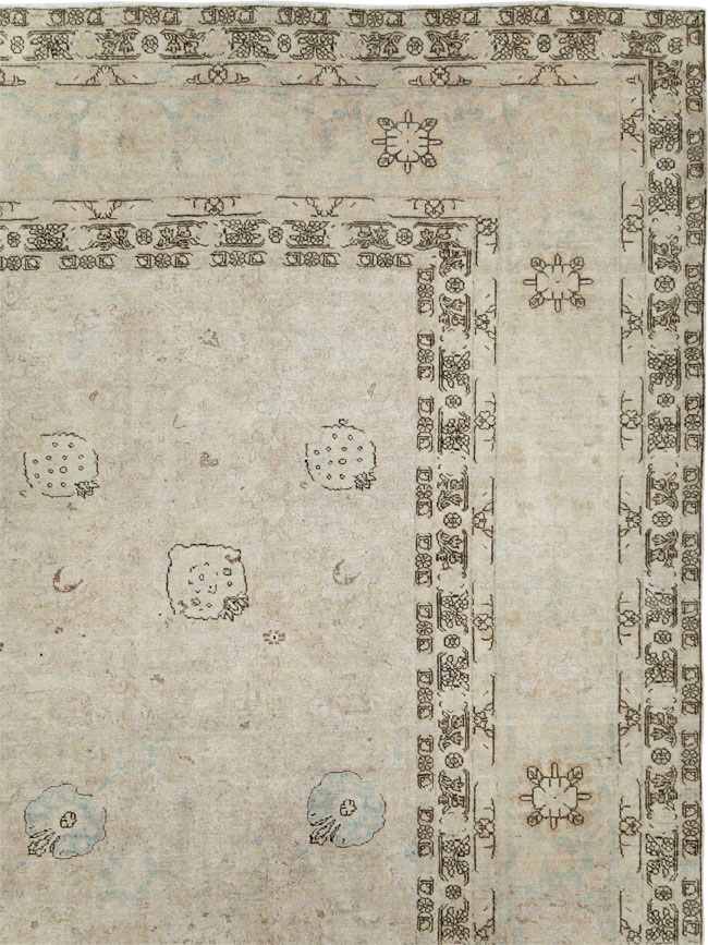 Antique Persian Tabriz Large Room Size Carpet, No.23283 - Gss