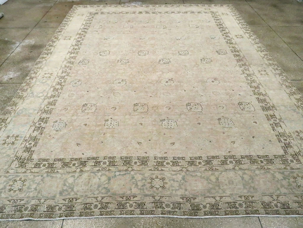 Antique Persian Tabriz Large Room Size Carpet, No.23283 - Gss