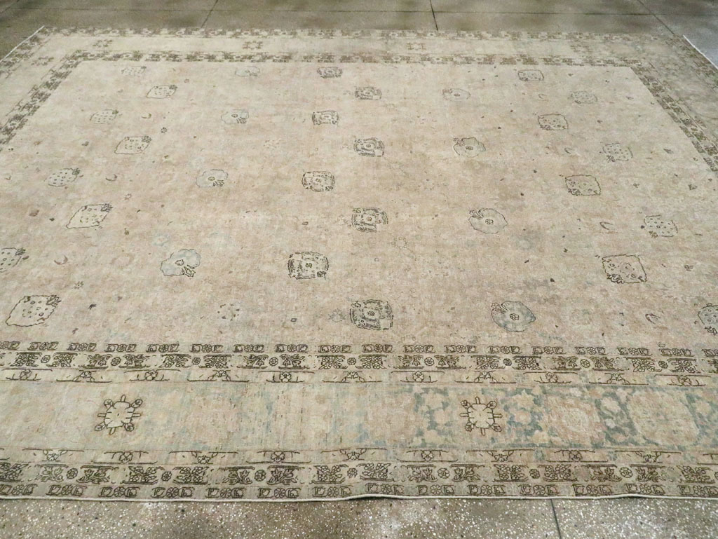 Antique Persian Tabriz Large Room Size Carpet, No.23283 - Gss