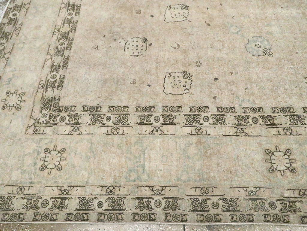 Antique Persian Tabriz Large Room Size Carpet, No.23283 - Gss