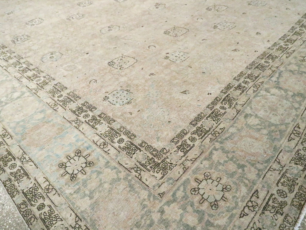 Antique Persian Tabriz Large Room Size Carpet, No.23283 - Gss