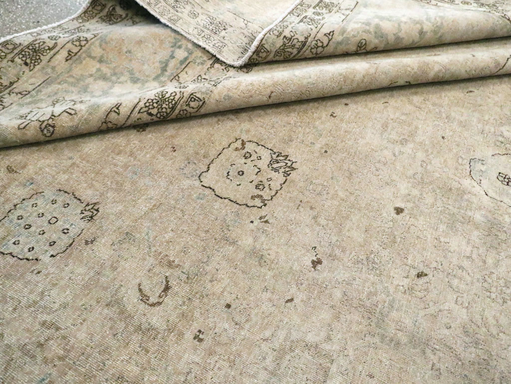 Antique Persian Tabriz Large Room Size Carpet, No.23283 - Gss