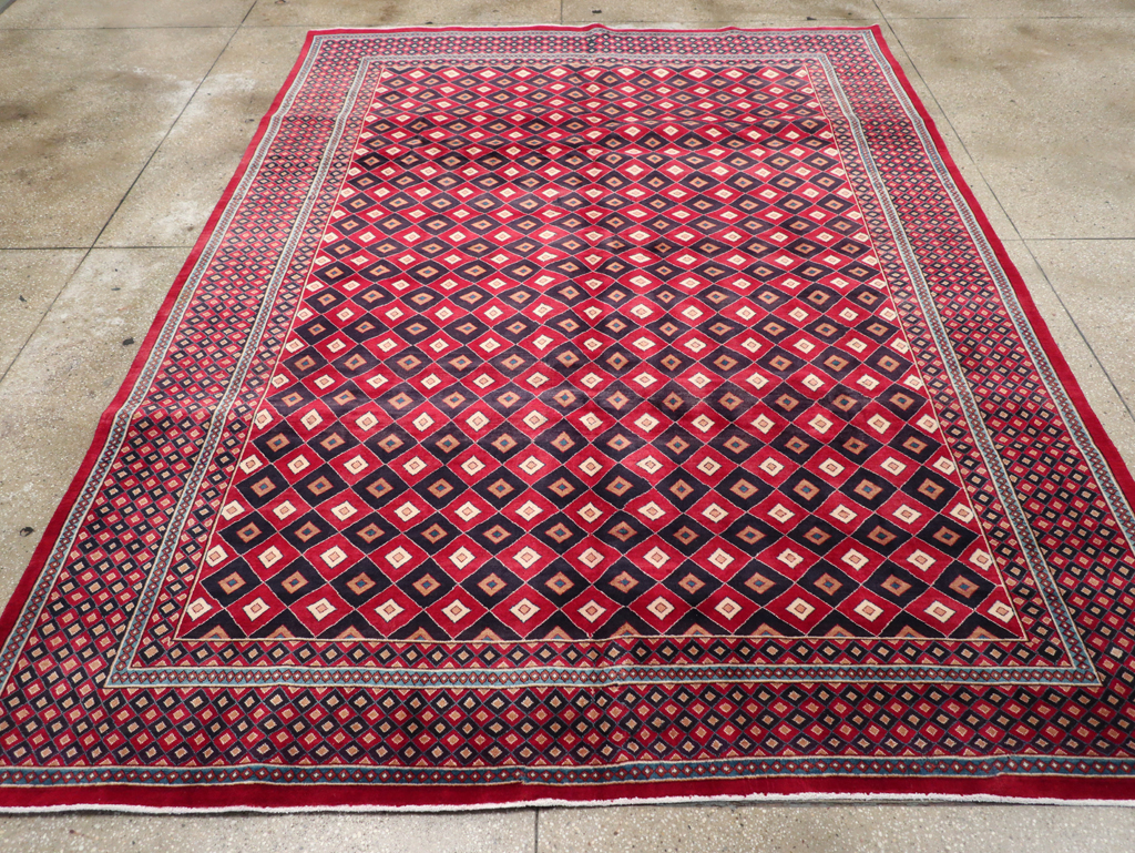 Vintage Persian Mashad Modernist Carpet, No.23285 - Gss