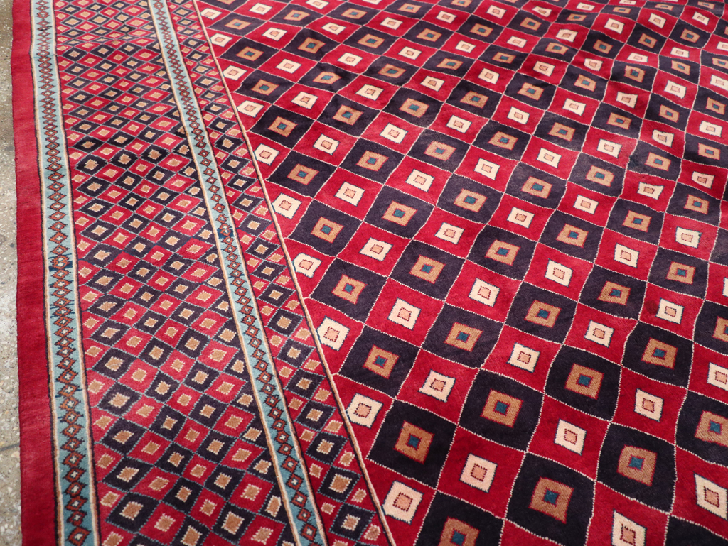 Vintage Persian Mashad Modernist Carpet, No.23285 - Gss
