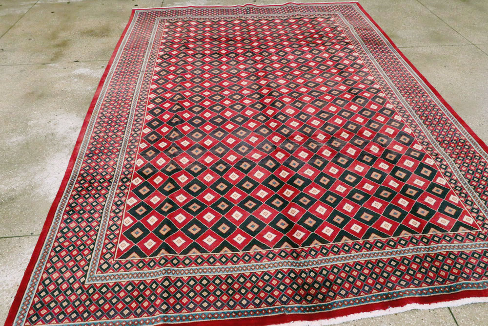 Vintage Persian Mashad Modernist Carpet, No.23285 - Gss