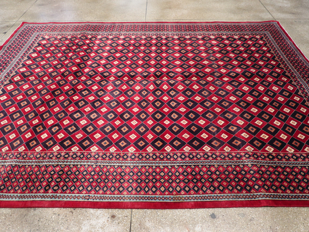 Vintage Persian Mashad Modernist Carpet, No.23285 - Gss