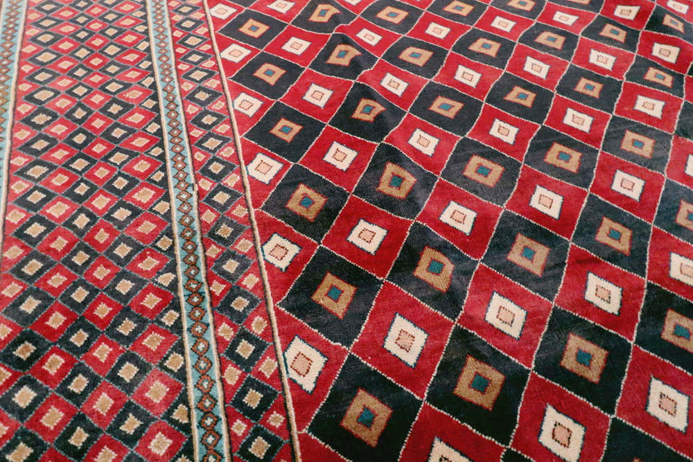 Vintage Persian Mashad Modernist Carpet, No.23285 - Gss