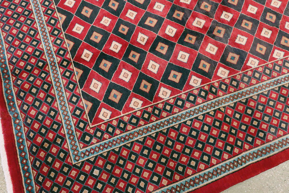 Vintage Persian Mashad Modernist Carpet, No.23285 - Gss