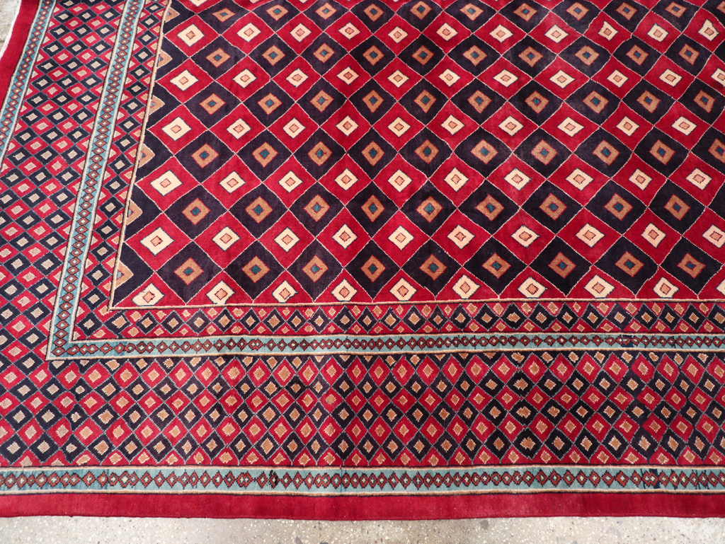 Vintage Persian Mashad Modernist Carpet, No.23285 - Gss