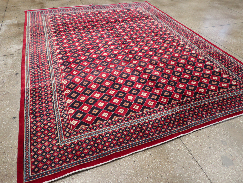 Vintage Persian Mashad Modernist Carpet, No.23285 - Gss
