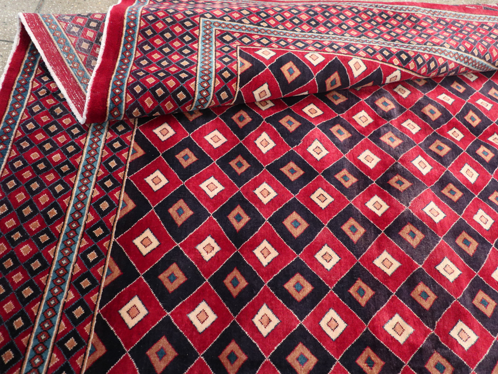 Vintage Persian Mashad Modernist Carpet, No.23285 - Gss