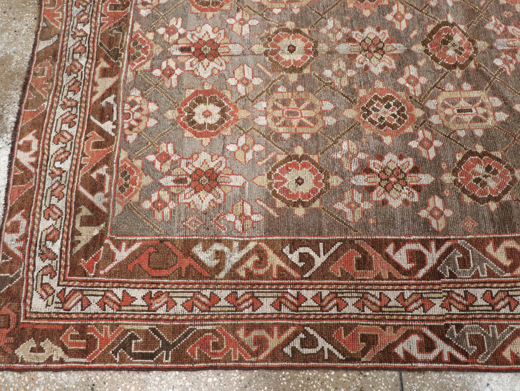 Antique Persian Kurdish Wide Gallery Runner, No.23318 - Gss