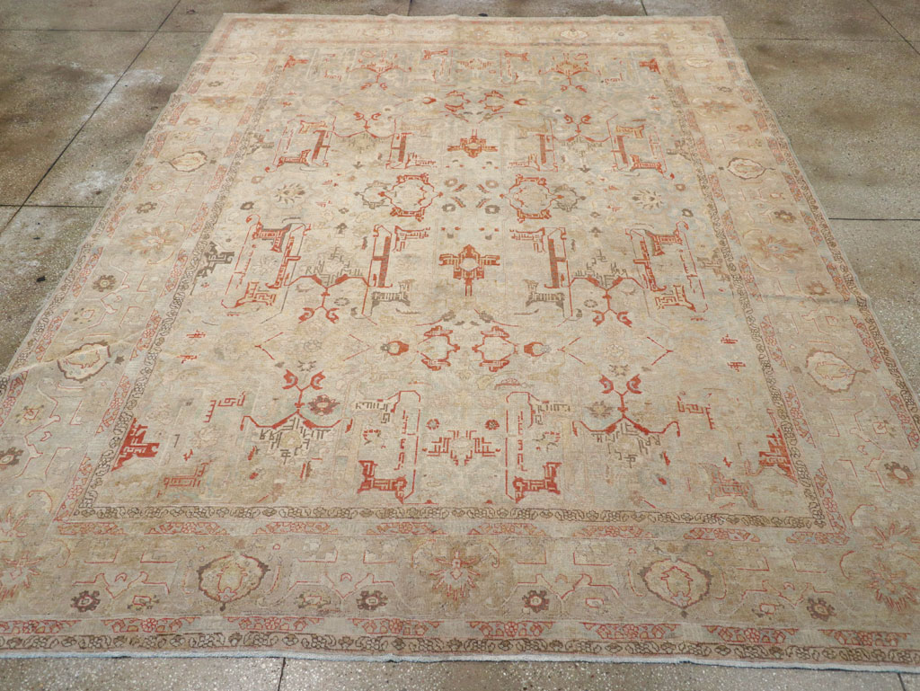 Vintage Persian Tabriz Room Size Carpet, No.23321 - Gss