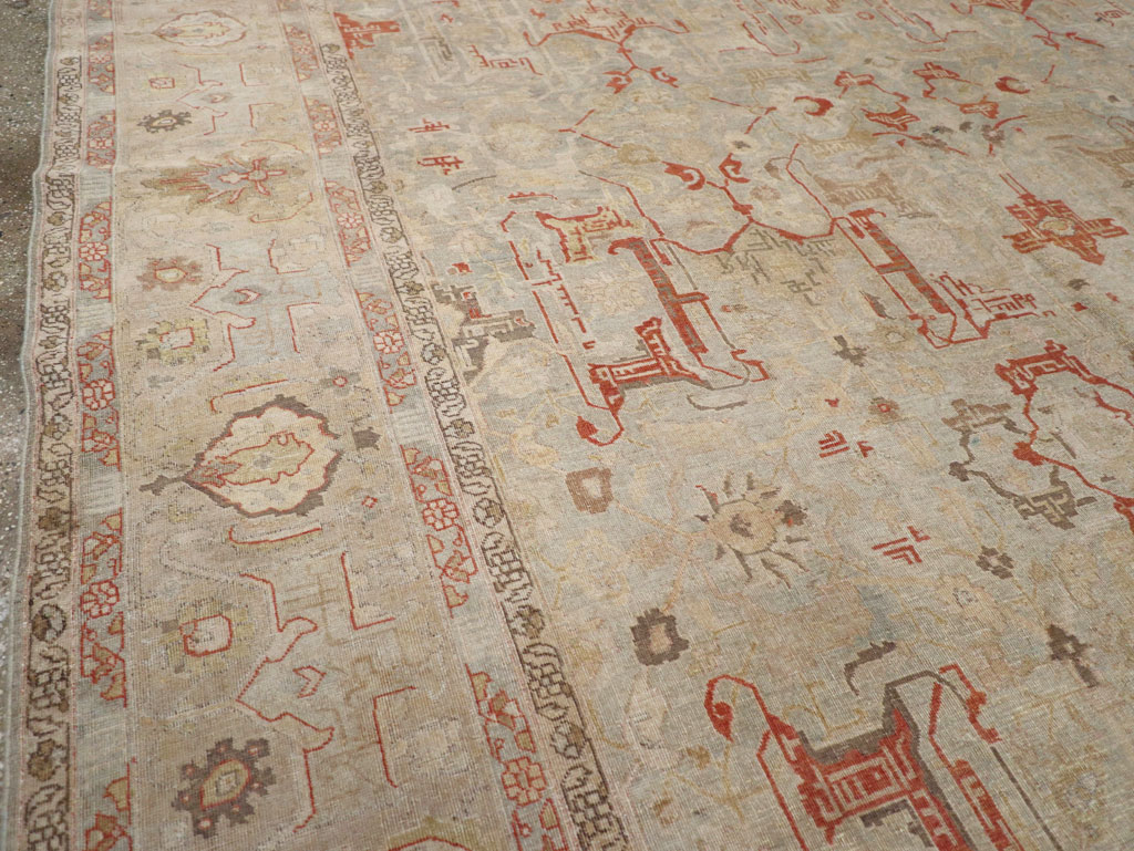 Vintage Persian Tabriz Room Size Carpet, No.23321 - Gss