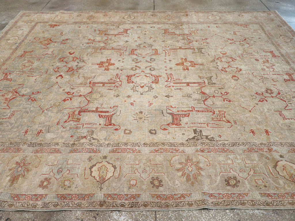 Vintage Persian Tabriz Room Size Carpet, No.23321 - Gss