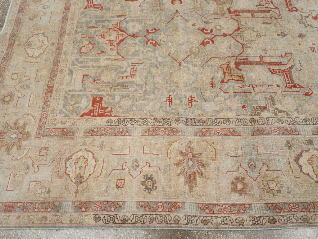 Vintage Persian Tabriz Room Size Carpet, No.23321 - Gss