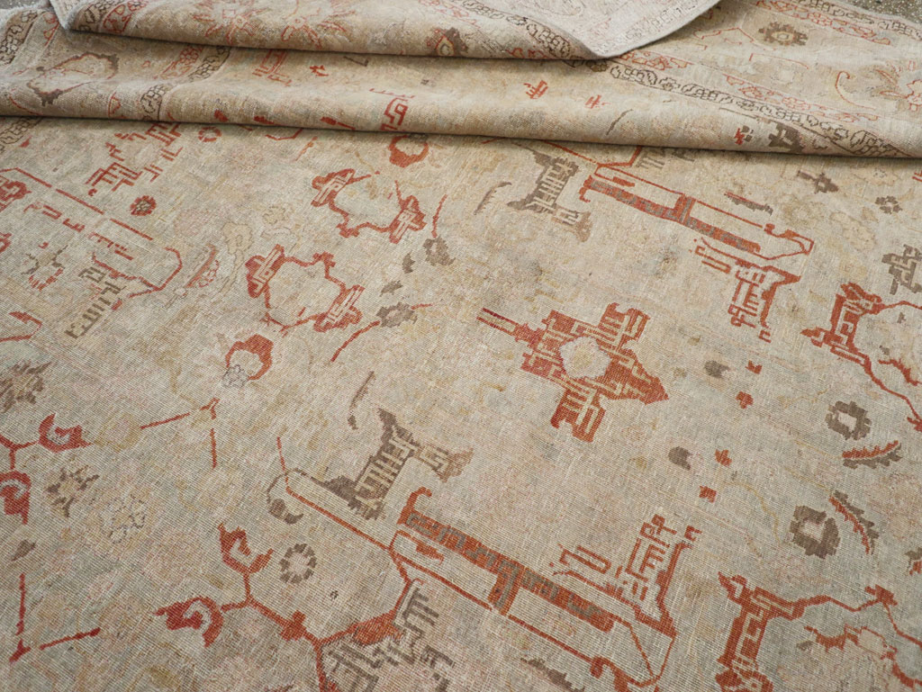 Vintage Persian Tabriz Room Size Carpet, No.23321 - Gss