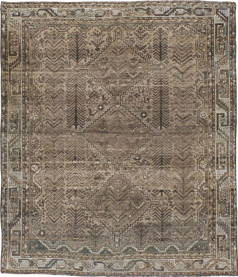 Vintage Shiraz Square Rug, No.23325 - Gss
