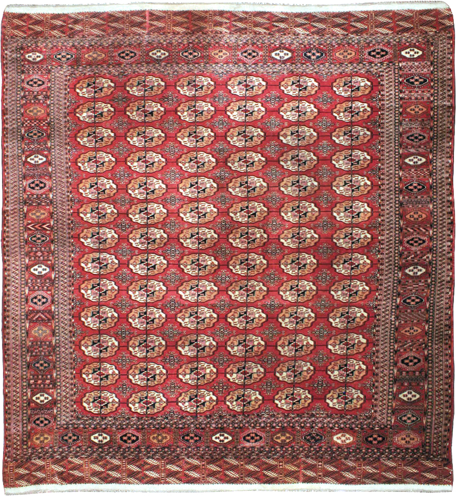 Vintage Central Asian Tekke Rug, No.23341 - Gss