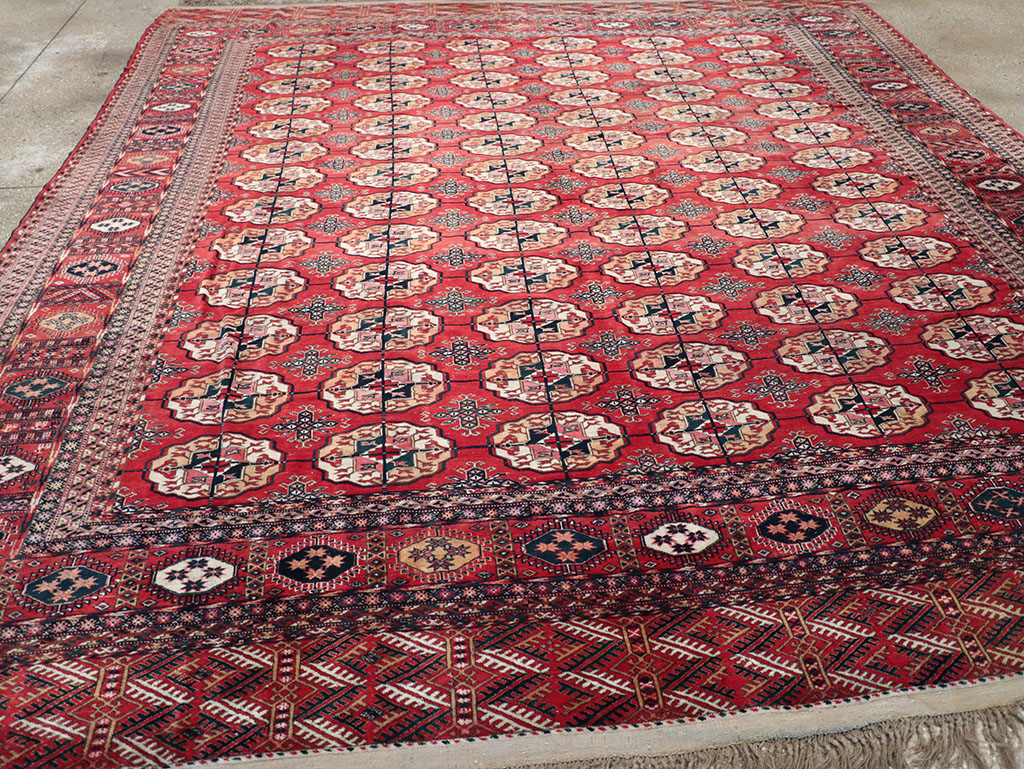 Vintage Central Asian Tekke Rug, No.23341 - Gss