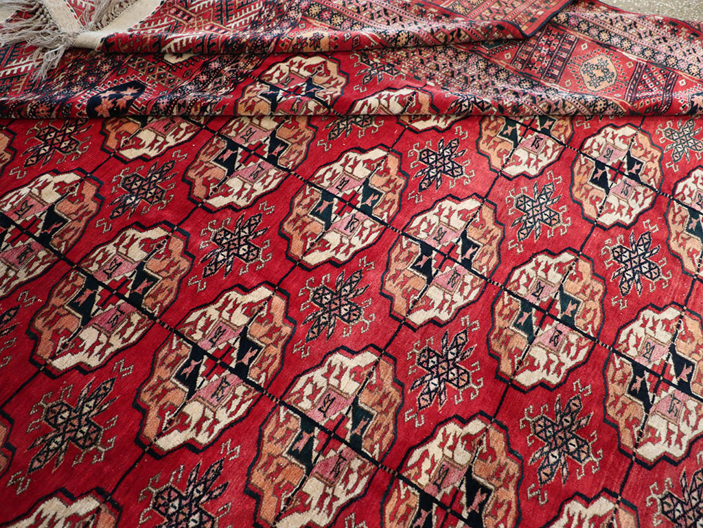 Vintage Central Asian Tekke Rug, No.23341 - Gss