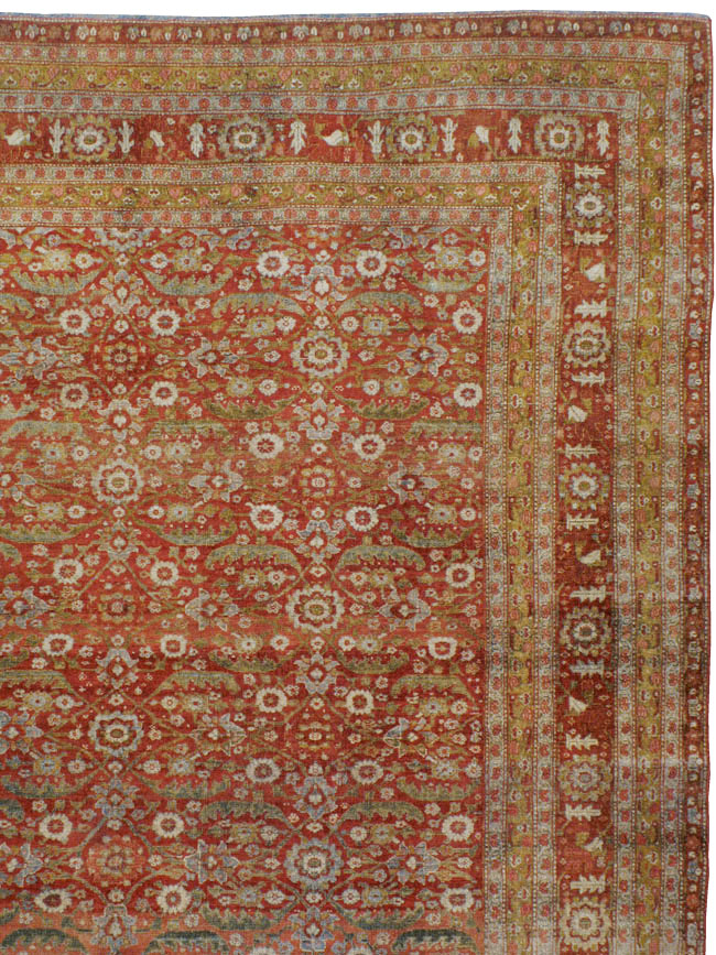 Antique Persian Senneh Malayer Carpet, No.23354 - Gss